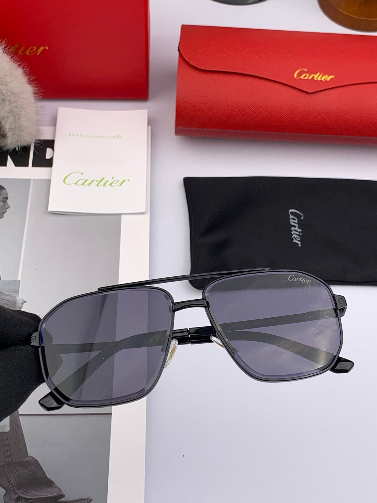 SANTOS NAVIGATOR FRAME SUNGLASSES 554561 IN METAL
