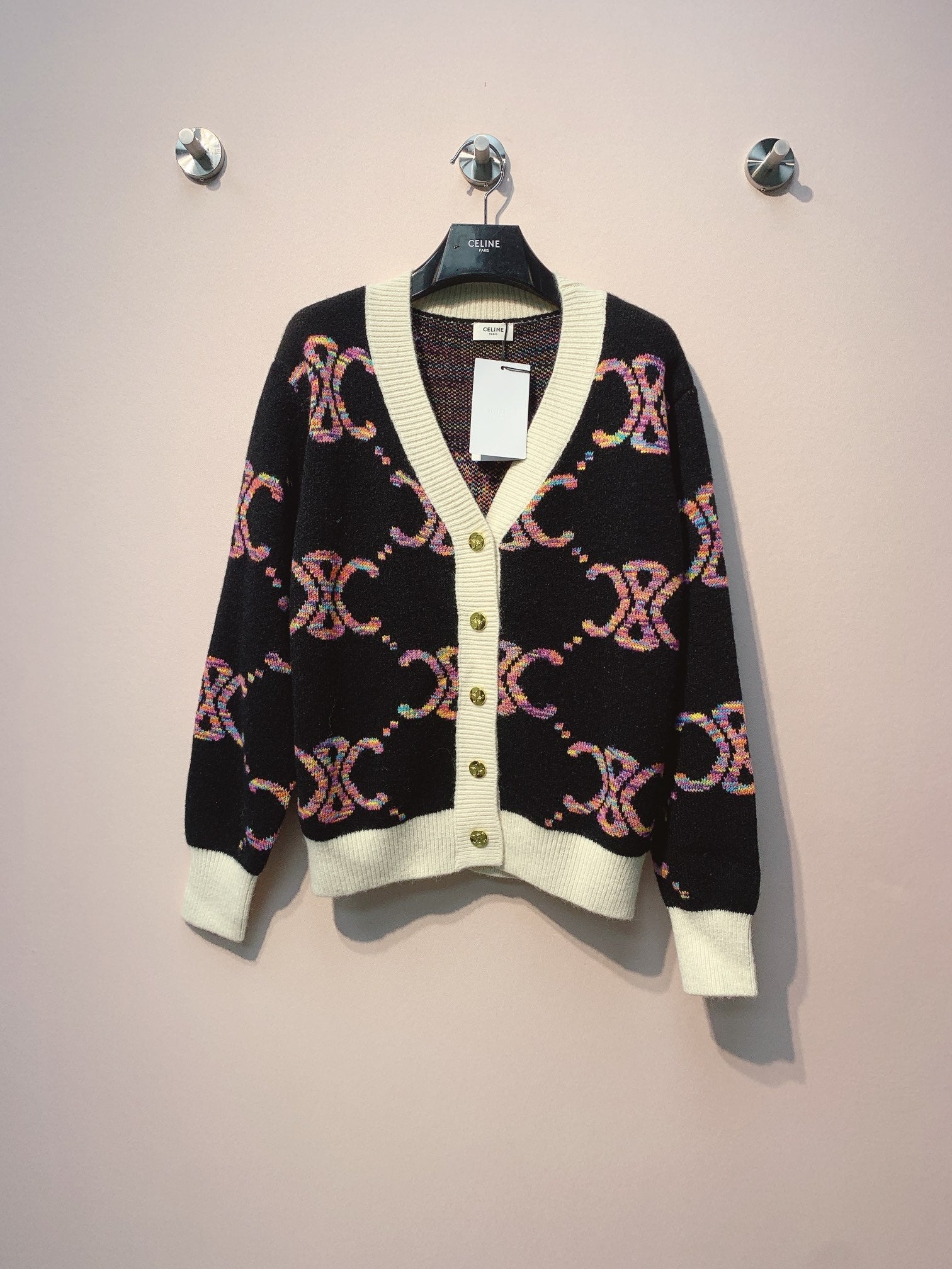 Celine 25 Cardigan Multicolor Wool 301603